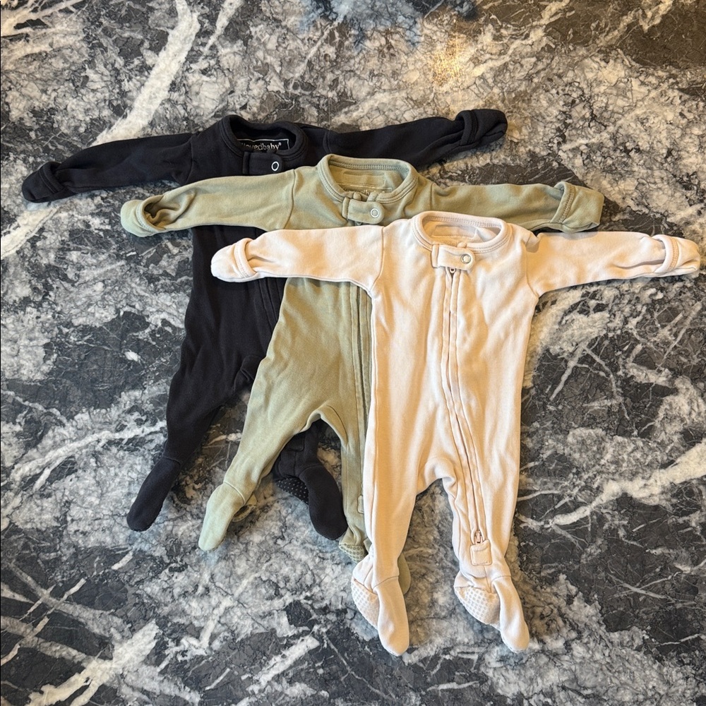 3 - L’ovedbaby Preemie Zippered Sleeper Bundle
